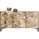 Kare Design Sideboard Tortuga, breite Kommode, Buffet, Schrank aus Mango Holz, modernes, rustikales Sideboard, (H/B/T) 86x160x38,5cm