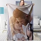 GUWENFENG Personalisierte Decke, Fotodecke Mit Eigenem Foto&Text, Kuscheldecke Personalisiert, Jahrestag Geburtstagsgeschenk,Bildgeschenk Couch Sofa ,Multiple Colors to Choose from., 70 x 100 cm