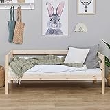 Hoppekids ECO Comfort Kinderbett 70x160 mit Lattenrost | Natur | Nordisches Umweltzeichen Zertifiziert | FSC®-zertifiziertes massives Kiefernholz aus der EU