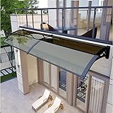 Polycarbonat Eingangstür Vordach,Stille Haustürvordach,Haushalt Eaves Regen Überdachung,Türen/Fenster Markise,Balkon Pultbogenvordach,Bogenhalterung,Tiefe 60/80cm,UV-Schutz (60x150cm/24 x59)