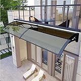 Polycarbonat Eingangstür Vordach,Stille Haustürvordach,Haushalt Eaves Regen Überdachung,Türen/Fenster Markise,Balkon Pultbogenvordach,Bogenhalterung,Tiefe 60/80cm,UV-Schutz (60x140cm/24 x55)