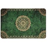 deco-mat Fußmatte Orient (40 x 60 cm, Grün) - rutschfeste und waschbare Fußmatte für außen/innen - saugstarke Schmutzfangmatte für Innen-/Außenbereich in orientalischem Design
