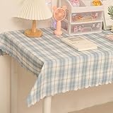 Karierte Tischdecke, Karierte Tischdecke, Schlafzimmer, Schlafsaal, Schminktisch, rechteckig, Schreibtischdekoration, Tischdecke S1, S 70 x 70 cm