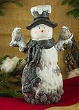 Riesen Schneemann Christoph mit Piepmatz 50cm Figur Weihnachten Winter Deko