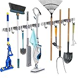 WECUTE Besenhalterung Wand 2 Stück Gerätehalter Hakenleiste Besenhalter Gartengerätehalter Gartengeräte