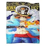 One Piece Decke Super Weiche Leichte Flanell Fleece Decke Für Bett Couch Sofa,(Luffy's Straw Hat Pirates) Ganzjährig Warme Kuschelige Plüsch Mikrofaser Decke 40x50inch(100x130cm)