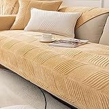 Sofa überzug,Sofa/Couch überzug/überwurf, Sofa überwurfdecke, Warmer Super Weicher Fleecedecke Sofabezug für Sofa L Form/U Form/Ecksofa 3/2/1 Sitzer, Sofaschutz Hund Kratzschutz Katze,1-khaki-90x260cm