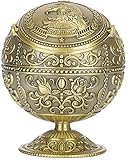 Aschenbecher, Tischplatte, winddicht, mit Deckel, Retro-Prägung, Metall, tragbar, Zigarette, drinnen, Zinklegierung