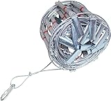 Feuerleiter-Residenz, Strickleiter, Stahldrahtseil, for Flucht, Klettern, schnelle Verwendung, mit Haken und Handschuhen (Size : 15m/49.2ft)