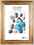 Olimp Bilderrahmen Gold Barock Shabby 100 x 150 cm oder 150 x 100 cm, Massiv Holz Foto Rahmen BRH22 - Alle Größen