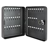 HMF 14500-02 Schlüsselkasten mit Zahlencode | 45 Haken | 30 x 24 x 7,5 cm | Schwarz