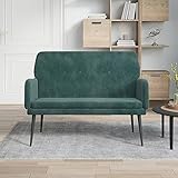 JUNZAI Sitzbank, Flur Möbel, Sitzbank Esszimmer, Bettbank, Flur Deko, Sitzhocker, Truhenbank, Truhenbank, Schlafzimmer Möbel, Dunkelgrün 108x79x79 cm Samt