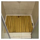 LUCEAE Badezimmer Duschmatte Nicht - Slip, Hölzerne Fußplattform Für Sauna/Spa/Garten/Balkon, 15.11.21/2. 23.02.27/31 Zoll Breit/70 * 110 * 4.3Cm/27.6 * 43.3 * 1.7In