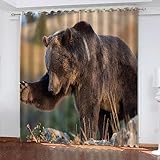 ONDIAN oesenvorhang 140 x 117 cm(55 x 46 inch) Bedding Vorhang - 2 Stück - Verdunkelungsvorhang,wärmeisolierende Fenstervorhänge