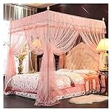 European Style 4 Corner Post Romantic Princess Lace Canopy Bed Canopy Curtains No Frame for Bed Netting Bedding Bed Tent Curtain (Color : A, Size : 1.8x2.0m) (C 1.8x2.0m)