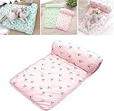 DIOB KüHlbett FüR Katzen/Hunde, SelbstküHlende Matten Aus Eisseide FüR Haustiere, Waschbare KüHlmatte Aus Eisseide, KüHle Unterlage FüR Hunde Und Katzen (Pink,L)