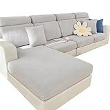 UOWEG Couchbezüge 2023 New Wear Universal Sofabezug Stretch Couchkissen Schonbezüge Ersatz Klappsofa Bezug 140 (Beige, One Size)