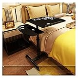 HARAY PC-Schreibtische Faltbare Laptoptisch Tragbare Drehen Laptop Schreibtisch Tisch for Schlafzimmer Wohnzimmer Büro Ziemlich stehender Schreibtisch, weiß/schwarz Büroarbeitsplatz (Color : Schwarz)