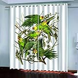 Verdunkelungsvorhänge Ösen Vorhang Blickdicht Gardinen Schlafzimmer Wohnzimmer Kinderzimmer Balkon Thermogardine 3D Europäische Retro-Vase Muster Moderne Fensterdekoration 230X234Cm