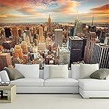 DEKii Größe 3D Wandbild Tapeten Hintergrund Moderne Stadt New York Landschaft Sofa Hintergrund Wohnkultur Wand P 3D Tapete Kleister Dekoration Wandbilder Die Wand