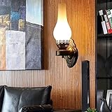 Wandleuchten Vintage Milchglas E27 Schlafzimmer Dekorieren Wandbeleuchtung Retro Bronze Beleuchtung Esszimmer Nostalgische Einfache Treppe Wandlaterne Gang Bar Loft Korridor Cafe Wandlampe