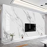 ZCLCHQ Fototapete 3D Weisser Marmor Wandgemälde Tapete 3D Tapeten Wohnzimmer Schlafzimmer TV Hintergrund Wand Dekoration Größe:W350CMxH256CM