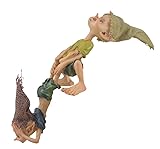 Kantenhocker Pixie hält Pixie an den Füßen fest 19 cm Figur Zwerg Kobold Fee Fabelwesen Gnom