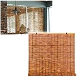 Bambus Rollo Für Fenster Sichtschutz 40 50 70 100 110 145cm Breit Bambusrollo Jalousine Raffrollo Für Innen/Außen Terrasse Küche, Sonnenschutz/Atmungsaktiver