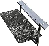 便利100 Balkonhängetisch Faltbarer Balkongeländertisch ， Mit Marmorplatte und Metallhalterung, Gartenmöbel Balkon Hängetisch Gartentisch