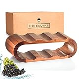 WINE&DINE Weinregal Holz 6 Flaschen | Ultra-[Stabil] | Weinflaschenhalter klein | Flaschenregal schmal | Wine Rack | Wein Trinken & Freunde einladen leicht gemacht