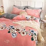 MAHPKYZ Bettbezug 220x240,Superweiche Raschel-Decke, Dicker Korallen-Fleece-Plüsch-Bettbezug, doppelseitige, warme Decken für das Bett,Muttergeschenke für Freunde und Verwandte