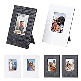 CAIYOULE Kleiner Bilderrahmen 5,9 x 7,6 cm für Instax Mini 12/11/9/8/7+/EVO 7,6 cm Filme, Schlafzimmer, Büro, Tischplatte, Display, klassische Heimdekoration (6 Stück)