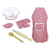 Notinzo Kinderkuchen Kochen Backschürze Kuchenform Set DIY Spielhaus Werkzeugset * 1 Ideales Zubehör Für Kinderküche