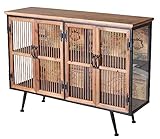 Vintage Sideboard Holzschrank Antik Anrichte Loft Möbel Holz Metall 110 cm lof103 Palazzo Exklusiv