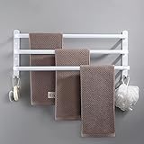 HONPHIER Handtuchhalter Bad 3 Tier Handtuchstange Badezimmer Aluminium Wand-handtuchhalter Handtuchhalter Wandmontage für Badezimmer Küchen Toilette (Weiß, 60CM)