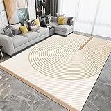 DJHWWD Teppiche Teppich Kinderzimmer Teppich Dekoration Braun Geometrisches Muster Mit Nadel Streifen Teppich-Restaurant 200X300Cm Teppich Wohnzimmer Rund Braun