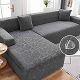 YWQJL Sofabezug Ecksofa Wasserdicht，1 2 3 4-Seater L Shape Sofaschutz Elastische Sofa Cover Sofa Überzug rutschfest Sofaschoner Sofaschutz Hund Kratzschutz Katze,J-1seat+1seat