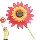 Sonnenblumenspinner - 28 cm kleine Rasen-Sonnenblumen-Windräder - Multifunktionales dekoratives Kinderspielzeug mit 3D-Struktur und leuchtenden Farben für Park, Garten, Hof, Außenbereich, Moonyan