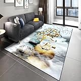 SUNYRDSM Play Mat for Babies Zimmer Deko Mädchen Teenager 200x250cm Grauer Teppich grüne leichte Luxus Dekoration Moderne Restaurant Matte rutsch fest Küchenteppich Läufer