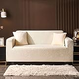 SXGCH Sofabezug, Stretch-Sofabezug, Bedruckt, 2-, 3-, 4-Sitzer, weicher Couchbezug, elastischer Möbelbezug für Wohnzimmer, Beige, 4-Sitzer, 225–290 cm (88–114 Zoll)