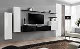 ASM TV-Wand-Set, 5-teilig, Weiß und Schwarz