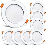 Anti-Schwindel 8 Pack Led Ultradünne Einbaustrahler 3-12W Led Innenlampe Dimmbare Home Spot Wohnzimmer LED Deckenleuchte 2,5-4 Zoll LED kann leuchten (Color : 2, Size : 12W)