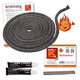 Ofendichtschnur inkl. Kleber, Kaminreparaturset in der Größe: 8mm