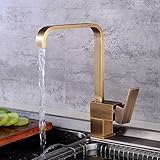 Küchenspüle Wasserhahn   Bauernhaus kommerziell, Küchenarmaturen aus Messing, Spülbeckenwasserhahn, 360 drehbarer Schwenkhahn, antiker Bronzemischer