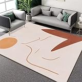 DJHWWD Teppiche Fürs Kinderzimmer Salon Teppich Braun Abstraktes Minimalist Isches Muster Studie Mehrere Größen Balkonteppich 80X160Cm Kinderteppich Mädchen 2Ft 7.5''X5Ft 3''