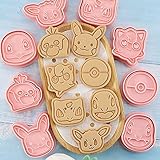 BouGPeng 16 Stück 3D Cartoon Keksausstecher Karikatur Ausstechformen Set Rosa Kunststoff Ausstecher Cookie Cutter Set Diy Fondant Plätzchenausstecher Set für Cookie Fondant Schokoladen