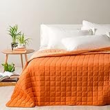Gesteppte Tagesdecke Modern Double 1,5 Sitzer Caleffi-Orange