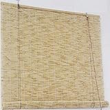 UTOYA Bambusrollos for Die Terrasse, Schilf-Rollos for Draußen, Veranda Verdunkelung Aufrollen Fenster Natürlich Sonnenschutz Leicht Zu Installieren Sichtschutz，70 Größen (Color : Natural, Size : 47