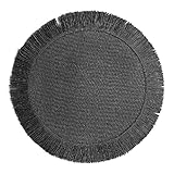 Rutschfeste Runde Quaste Platzsets Dekorative Esstisch Matte Einfache Jute Isolierte Tischset Western Food Mat Platzset