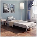 Dreamzie Bettgestell 80x200 aus Metall - Bett 80x200 für Matratze Einzelbett, Höche 25 cm - Robust, Leichte Montage, Umfangreicher Stauraum - Schwarzer Lattenrost